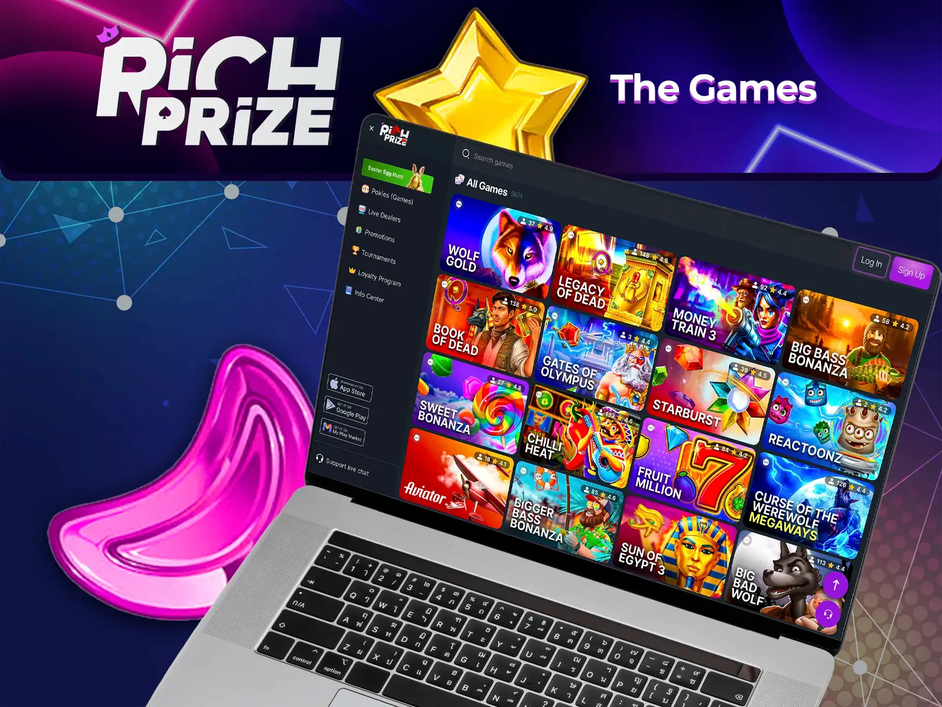 Try out the most popular and famous slot games at Richprize Casino that will bring you great profits.