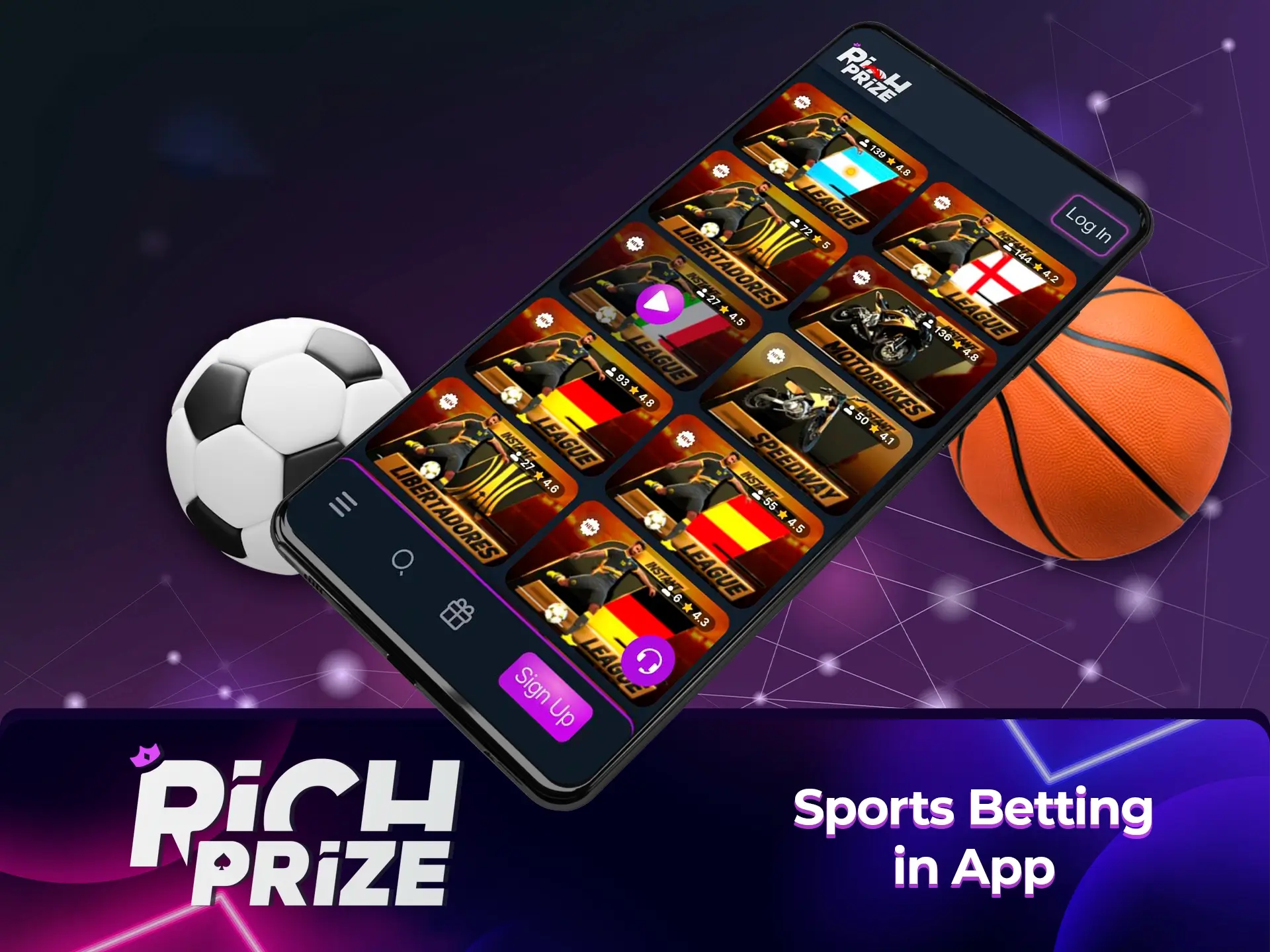 At Richprize, you have the unique opportunity to bet on virtual sports.