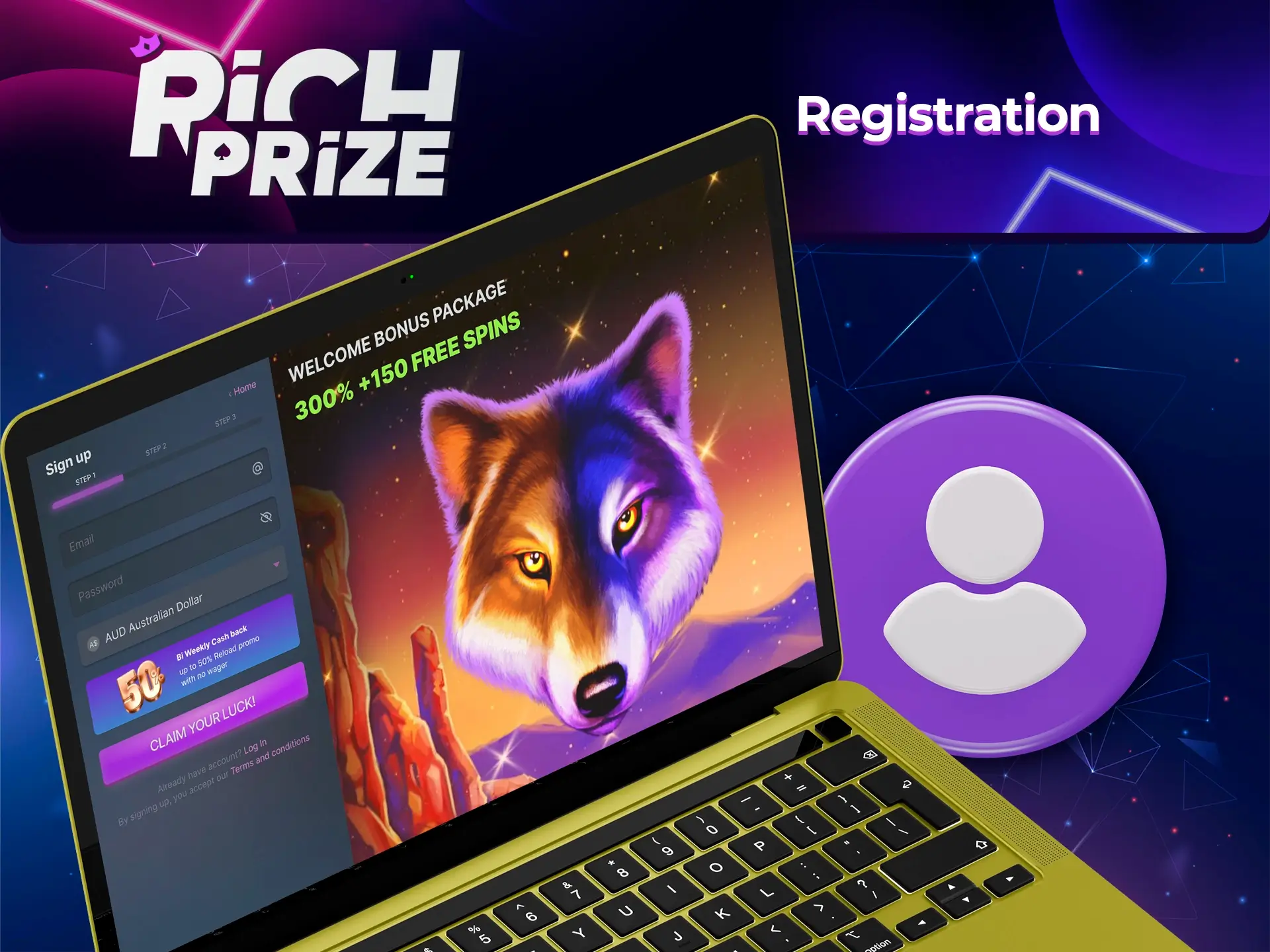 Registration at Richprize Casino can be handled by any level of user.