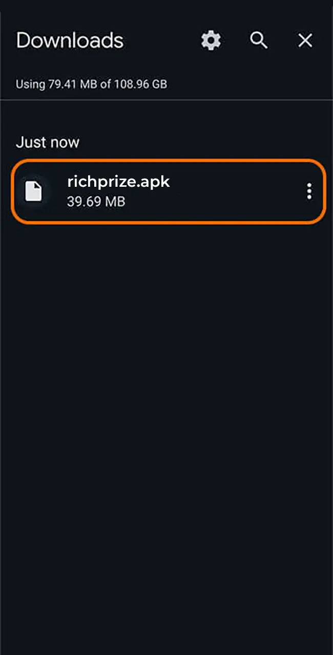 Start downloading the Richprize mobile app.